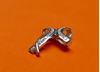 Picture of “Free Flowing Cross” slide pendant in Italian sterling silver and round cubic zirconia