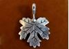 Image de 16x22 mm, feuille palmée d'étable argenté, pendentif-breloque, Zamak, argenté