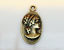 Picture of 12x25 mm, cameo type, female profile, pendant charms, pewter, JBB findings, brass-plated