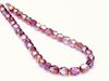 Image de 6x6 mm, perles à facettes tchèques rondes, transparentes, lustrées panaché de violet et de rose