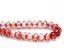 Image de 6x8 mm, perles à facettes tchèques rondelles, panaché de rose topaze, transparent, lustré or