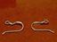 Picture of French hook ear wires, 10x20 mm,  with coil, sterling silver, 1 pair