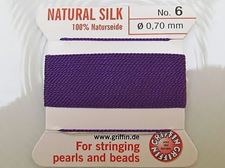 Picture of Griffin silk cord, size 6, amethyst purple