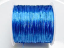 Image de Corde à bijoux élastique, 0.8 mm, bleu, 64 mètres