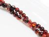 Image de 6x6 mm, perles rondes, pierres gemmes, agate à rayures naturelle, noire et brun rouge