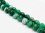 Picture of 10x10 mm, round, gemstone beads, natural striped agate, mint green to emerald green, faceted