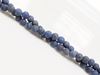 Image de 4x4 mm, perles rondes, pierres gemmes, lapis lazuli, naturel, dépoli