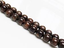 Picture of 8x8 mm, round, gemstone beads, bronzite, natural