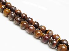 Picture of 8x8 mm, round, gemstone beads, tiger iron jasper, natural