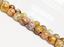 Image de 8x8 mm, perles rondes, pierres gemmes, opale commune, jaune miel, naturelle