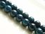 Image de 8x8 mm, perles rondes, pierres gemmes, apatite, vert-bleu profond, naturelle,