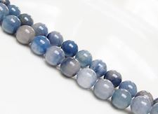 Picture of 10x10 mm, round, gemstone beads, aventurine, grey blue, natural