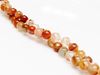 Picture of 6x6 mm, round, gemstone beads, aventurine, peach-orange red, natural