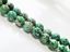 Picture of 10x10 mm, round, gemstone beads, impression jasper, A-grade, emerald green