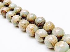 Picture of 12x12 mm, round, gemstone beads, impression jasper, natural, B-grade