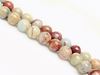 Image de 8x8 mm, perles rondes, pierres gemmes, jaspe impression, naturel