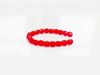 Image de 3x3 mm, perles à facettes tchèques rondes, rouge suisse, opaque