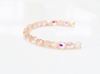 Image de 3x3 mm, perles à facettes tchèques rondes, rose pâle, transparent, AB