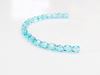 Image de 3x3 mm, perles à facettes tchèques rondes, bleu turquoise, transparent