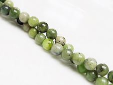 Picture of 6x6 mm, round, gemstone beads, nephrite jade, natural