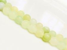 Image de 8x8 mm, perles rondes, pierres gemmes, nouveau jade, naturel, dépoli