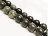 Picture of 10x10 mm, round, gemstone beads, African green jasper, natural