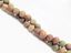 Picture of 6x6 mm, round, gemstone beads, riband jasper, natural, frosted