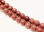 Image de 10x10 mm, perles rondes, pierres gemmes, rivière d'or, rouge