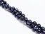 Image de 6x6 mm, perles rondes, pierres gemmes, rivière d'or, bleu nuit