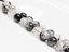 Image de 8x8 mm, perles rondes, pierres gemmes, quartz à rutile, noir, naturel