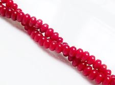 Picture of 3x6 mm, rondelle, organic gemstone beads, coral, red