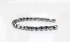 Image de 4x4 mm, perles à facettes tchèques rondes, noires, opaques, lustrées gris bronze à canon (gunmetal) 