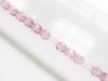 Image de 4x4 mm, perles à facettes tchèques rondes, translucide, rose lavande opale et neige