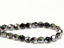 Image de 6x6 mm, perles à facettes tchèques rondes, noires, opaques, lustrées bleu-vert