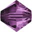 Afbeeldingen van 4 mm, Xilion bicone Swarovski® kristal kralen, amethist paars