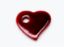 Picture of 2.7x2.5 cm, Greek ceramic pendant, heart-shaped, grenadine red enamel