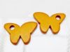 Image de 3,5x2,35 cm, pendentif papillon en céramique grecque, brun ocre clair, mat