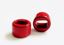 Afbeeldingen van 18x18x10 mm, Griekse keramische schuifring kralen, vermiljoen rood email