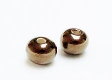 Picture of 12x12 mm, Greek ceramic round beads, bronze brown enamel