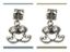 Image de 4x6 mm, perles tubes et breloque, alliage, argenté, âmes soeurs, 2 pièces