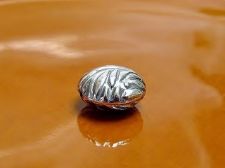 Picture of 12x12x7 mm, puffy coin, sterling silver beads, textured