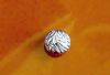 Image de 12x12x7 mm, galet arrondi, perles en argent sterling, texturisé