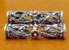 Image de 30x8 mm, tube au grand trou, perles en Zamak, argentées, en filigrane