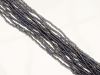 Picture of Czech seed beads, size 11/0, pre-strung, diamond blue black, AB
