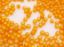 Image de Perles de rocailles japonaises, taille 8/0, doublé d'argent, jaune orange, mat, 20 grammes