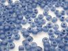 Picture of Japanese seed beads, size 8/0, translucent, slate blue, matte, 20 grams