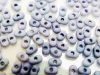 Picture of 2x4 mm, Japanese peanut-shaped seed beads, opaque, cornflower blue, frosted, 20 grams