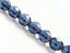 Image de 10x10 mm, perles à facettes tchèques rondes, bleu gris, transparent, pré-enfilé
