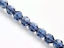 Image de 8x8 mm, perles à facettes tchèques rondes, bleu gris, transparent, pré-enfilé