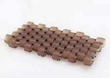 Picture of Cylinder beads, size 11/0, Delica, translucent, taupe brown, frosted, 7 grams